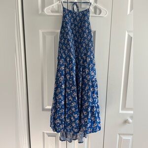 American Eagle Halter floral blue dress